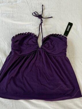 DKNY Women's Purple halter top